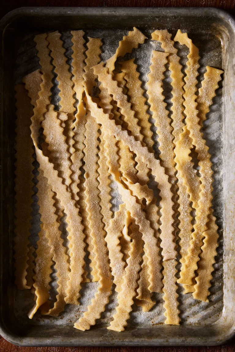 Hand-Cut Sourdough Mafaldine Pasta